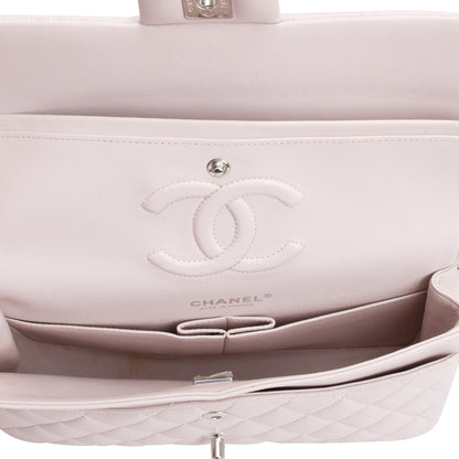 Chanel 2022 Pink Quilted Lambskin Leather Classic Medium Double Flap Bag