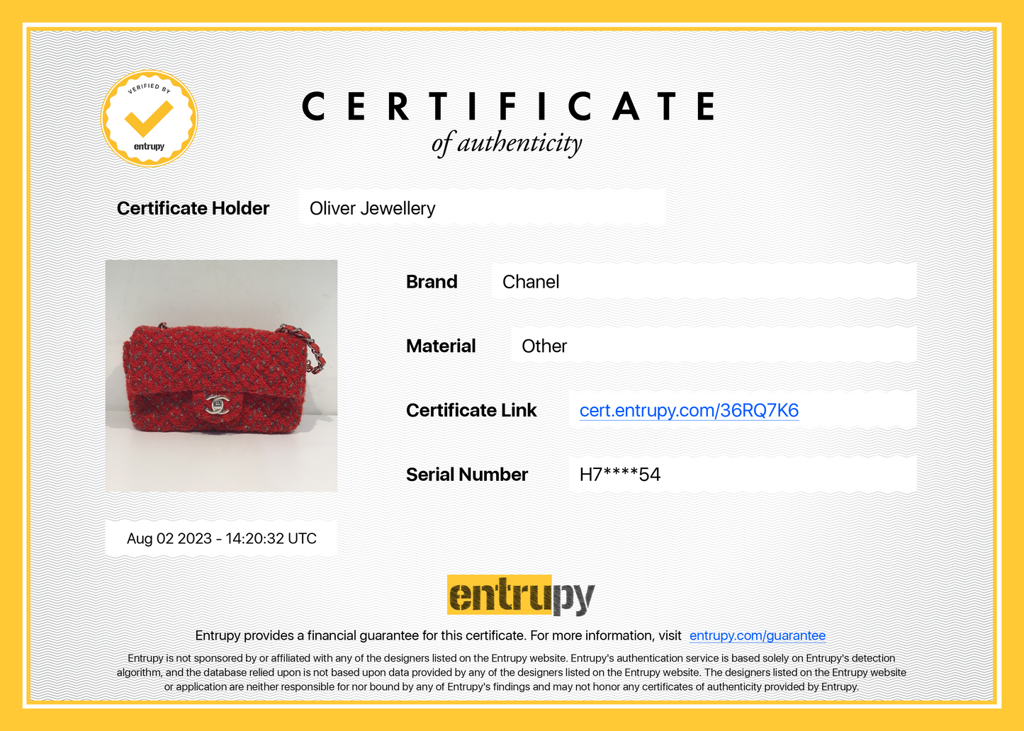 Chanel 2022 Red Tweed Classic Mini Rectangular Flap Bag