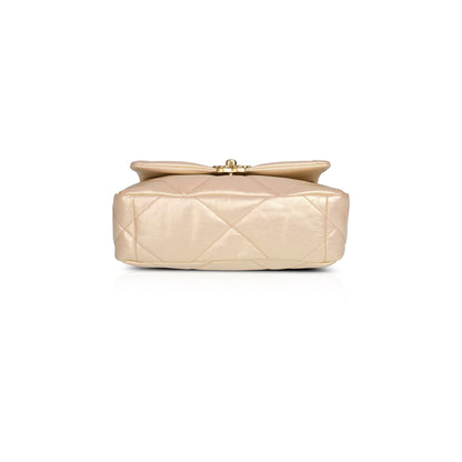 Chanel 2022 Rose Iridescent Medium 19 Flap Bag