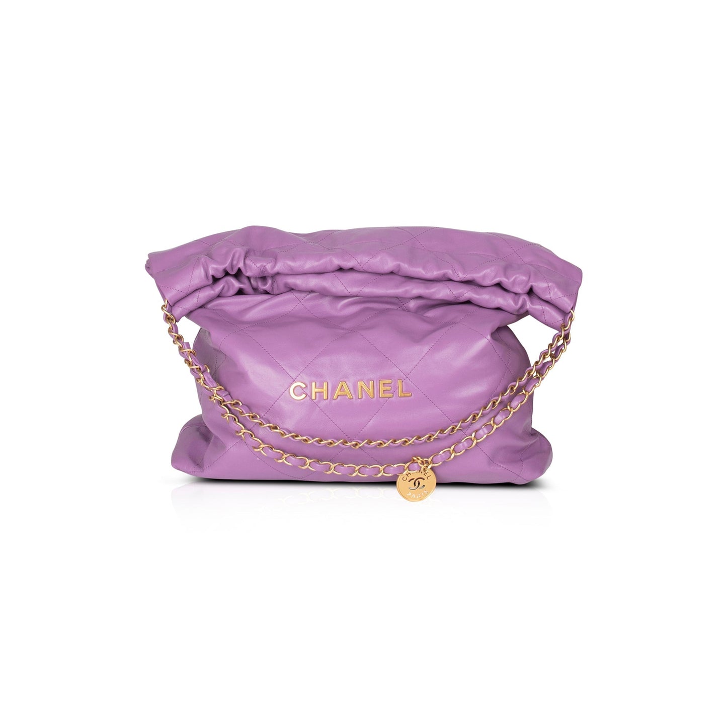 Chanel 2022 Shiny Calfskin 22 Hobo