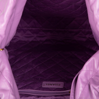 Chanel 2022 Shiny Calfskin 22 Hobo