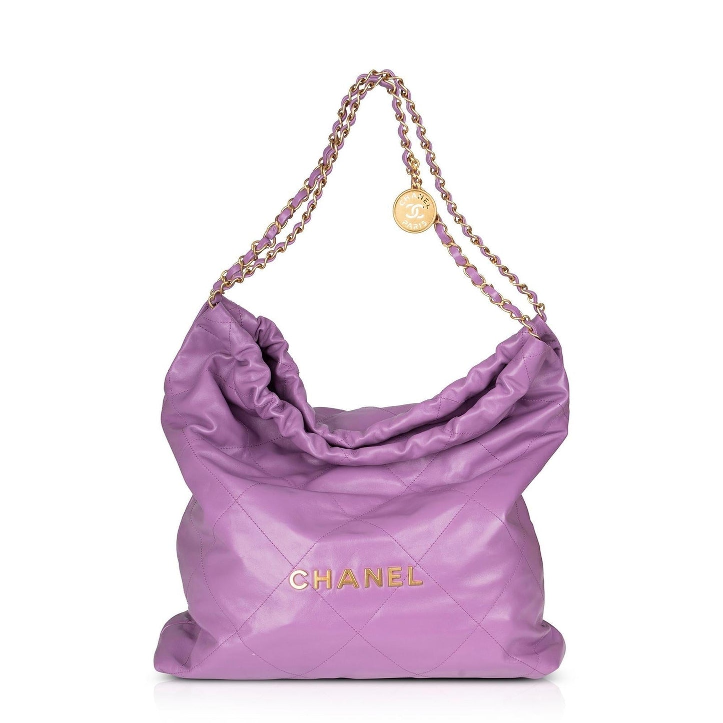 Chanel 2022 Shiny Calfskin 22 Hobo
