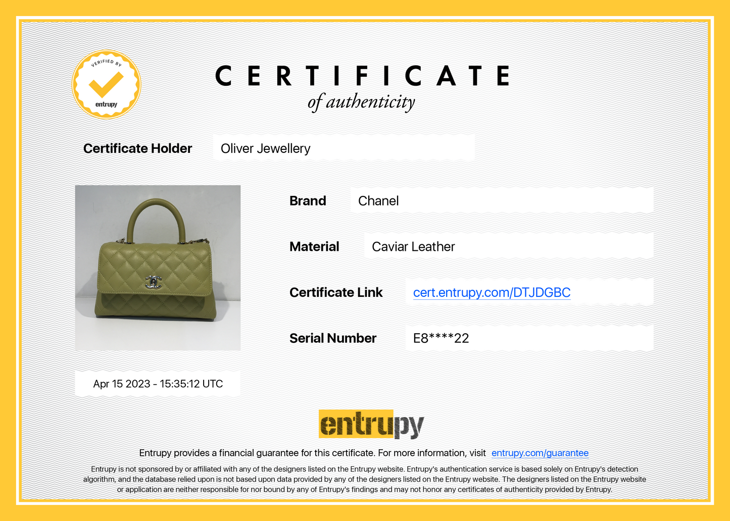 Chanel 2022 Small Coco Handle Bag