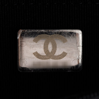 Chanel 2022 So Black Lambskin Leather Classic Wallet on Chain