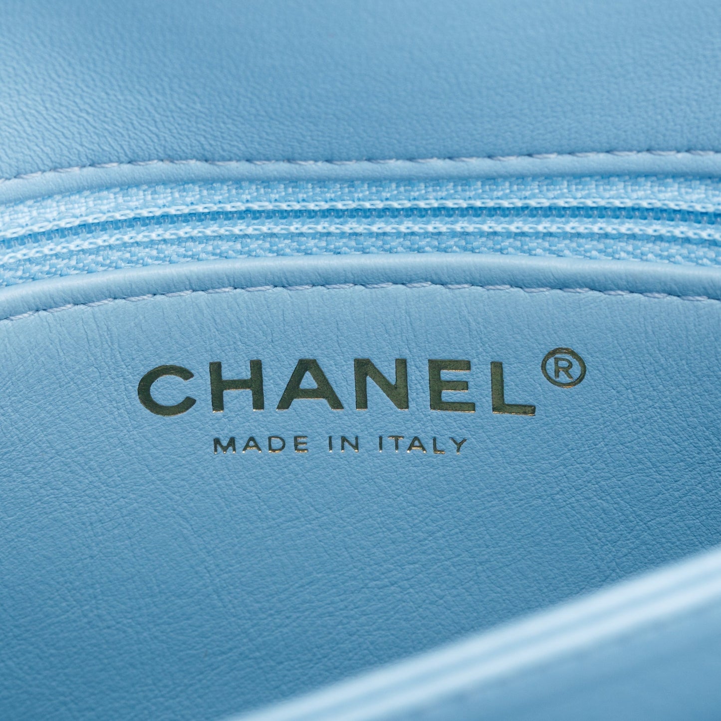 Chanel 2022 Tiffany Blue Lambskin Leather Small  Trendy CC Top Handle Flap Bag