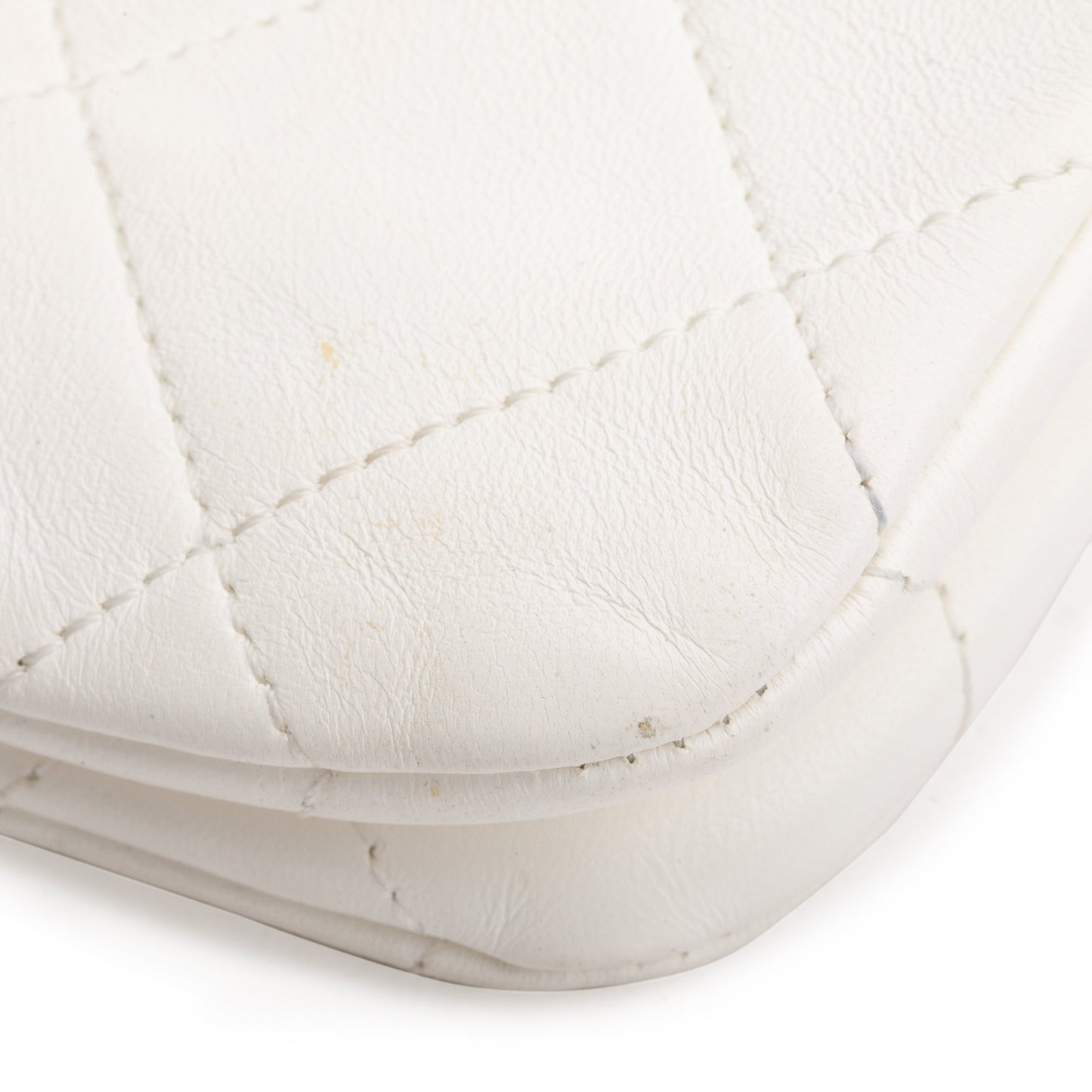 Chanel 2022 White Calfskin Leather Enamel Color Match Small Flap Bag