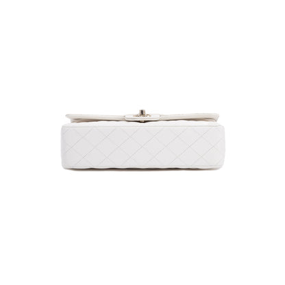 Chanel 2022 White Caviar Classic Medium Double Flap Bag