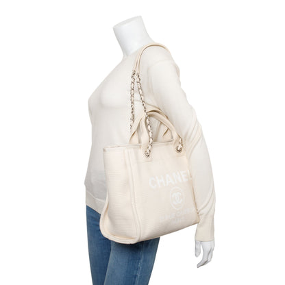 Chanel 2023 Beige Canvas Small Deauville Tote