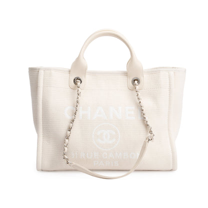Chanel 2023 Beige Canvas Small Deauville Tote