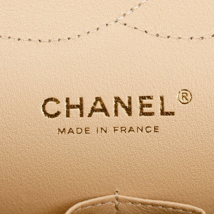 Chanel 2023 Beige Caviar Classic Jumbo Double Flap Bag
