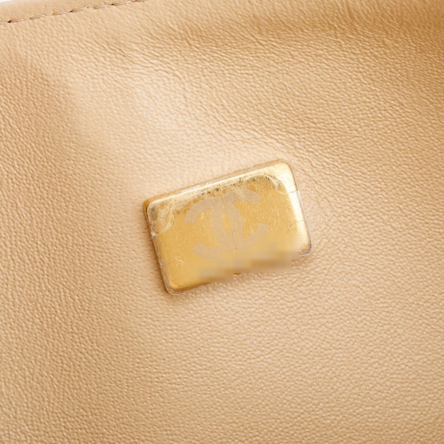 Chanel 2023 Beige Lambskin Leather Medium Classic Double Classic Flap Bag