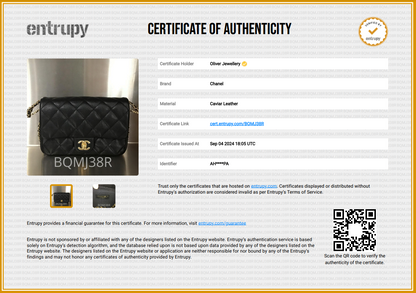 Chanel 2023 Black Caviar Quilted Leather Mini CC You Flap Bag