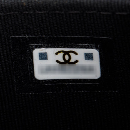 Chanel 2023 Black Quilted Calfskin Leather Candy CC Chain Phone Holder