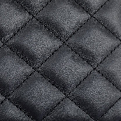 Chanel 2023 Black Quilted Calfskin Leather Candy CC Chain Phone Holder