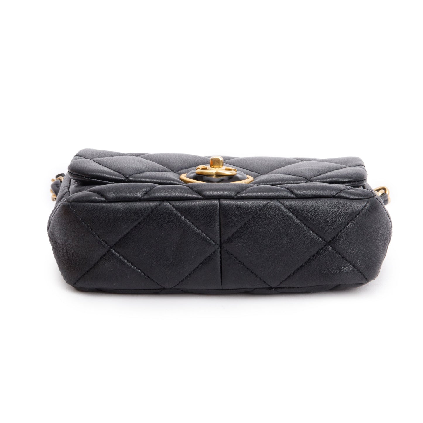 Chanel 2023 Black Quilted Calfskin Leather Coco Love Flap Bag