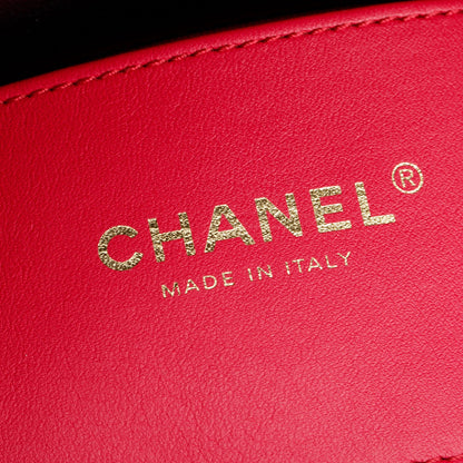 Chanel 2023 Black Quilted Calfskin Leather Coco Love Flap Bag