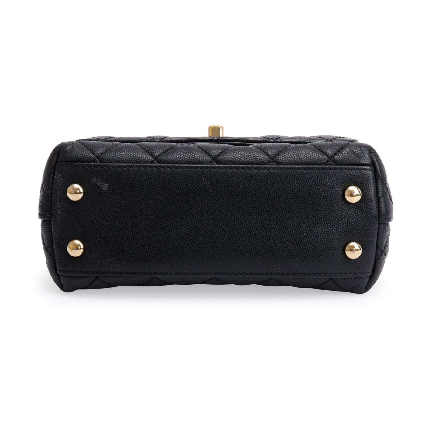 Chanel 2023 Black Quilted Caviar Extra Mini Coco Handle Flap Bag