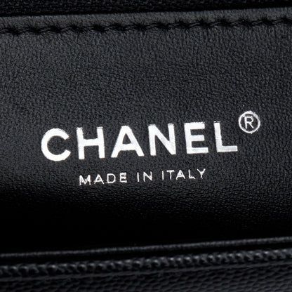 Chanel 2023 Black Quilted Caviar Large Boy Bag