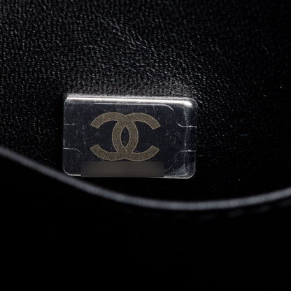 Chanel 2023 Black Quilted Caviar Large Boy Bag