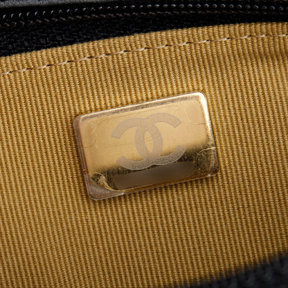 Chanel 2023 Black Quilted Lambskin Leather CC Pearl Crush Classic Wallet on Chain