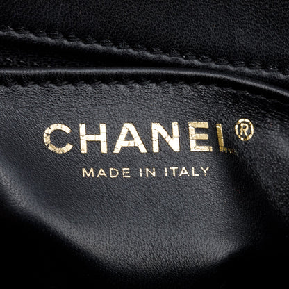 Chanel 2023 Black Quilted Lambskin Leather Candy Heart Square Mini Flap Bag