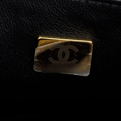 Chanel 2023 Black Quilted Satin Bow Clutch Crossbody