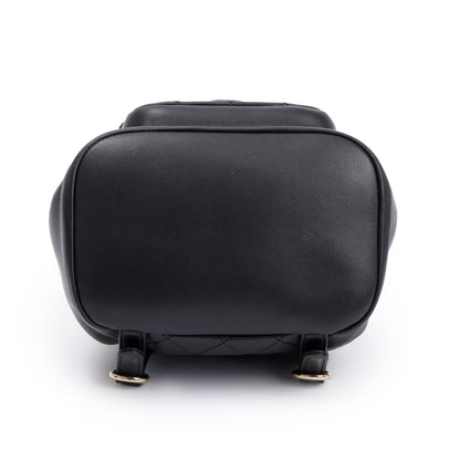 Chanel 2023 Black Quilted Small Duma Drawstring Backpack