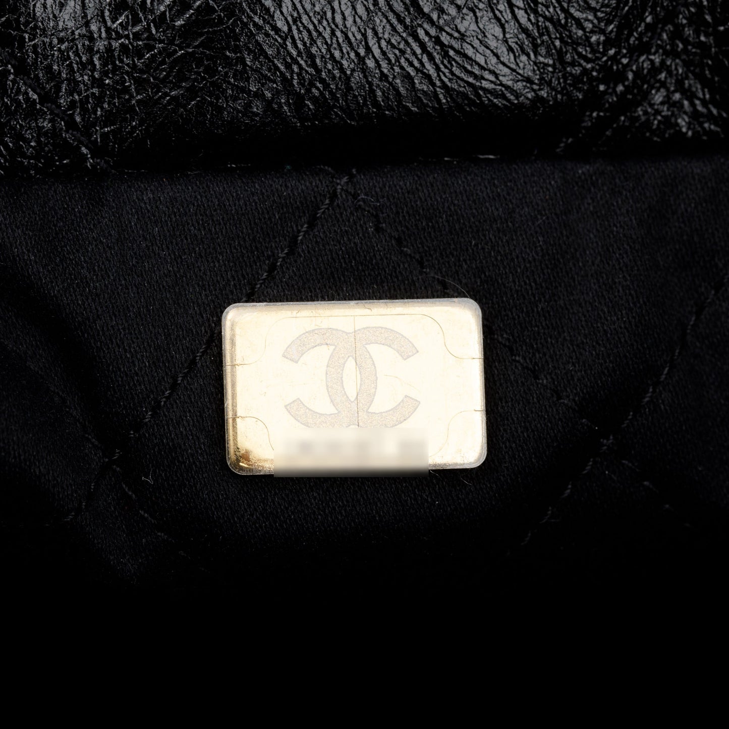 Chanel 2023 Black Shiny Calfskin Leather Mini Pearl Chanel 22