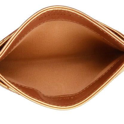 Chanel 2023 Gold Iridescent Lambskin Leather Classic Card Holder