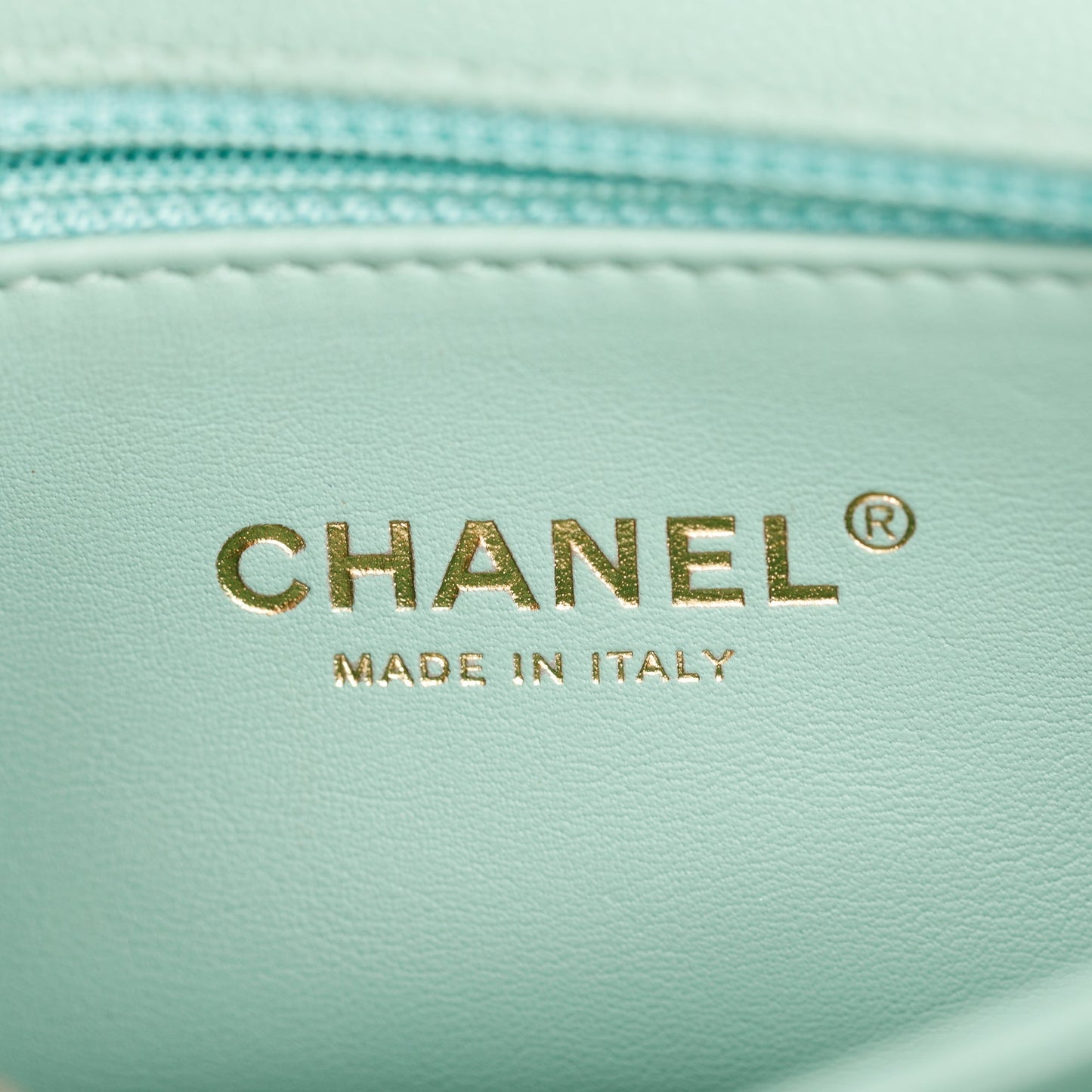 Chanel 2023 Green Quilted Caviar Leather Mini Coco Chain Handle Bag