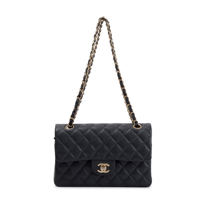 Chanel 2023 Grey Caviar Small Classic Double Flap Bag