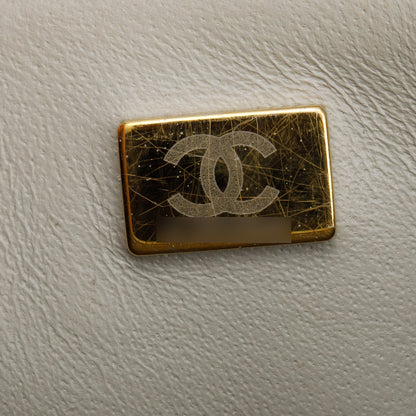 Chanel 2023 Grey Quilted Lambskin Leather Classic Rectangular Mini Flap Bag