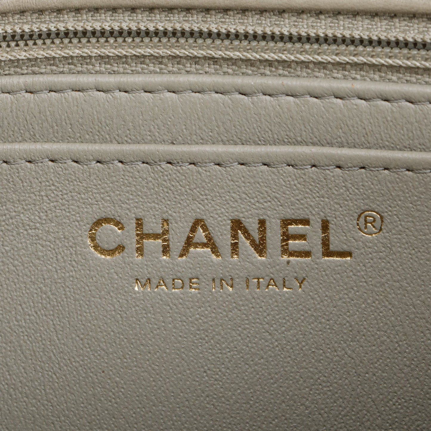 Chanel 2023 Grey Quilted Lambskin Leather Classic Rectangular Mini Flap Bag