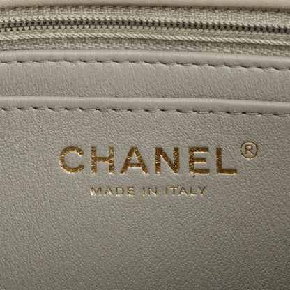 Chanel 2023 Grey Quilted Lambskin Leather Classic Rectangular Mini Flap Bag