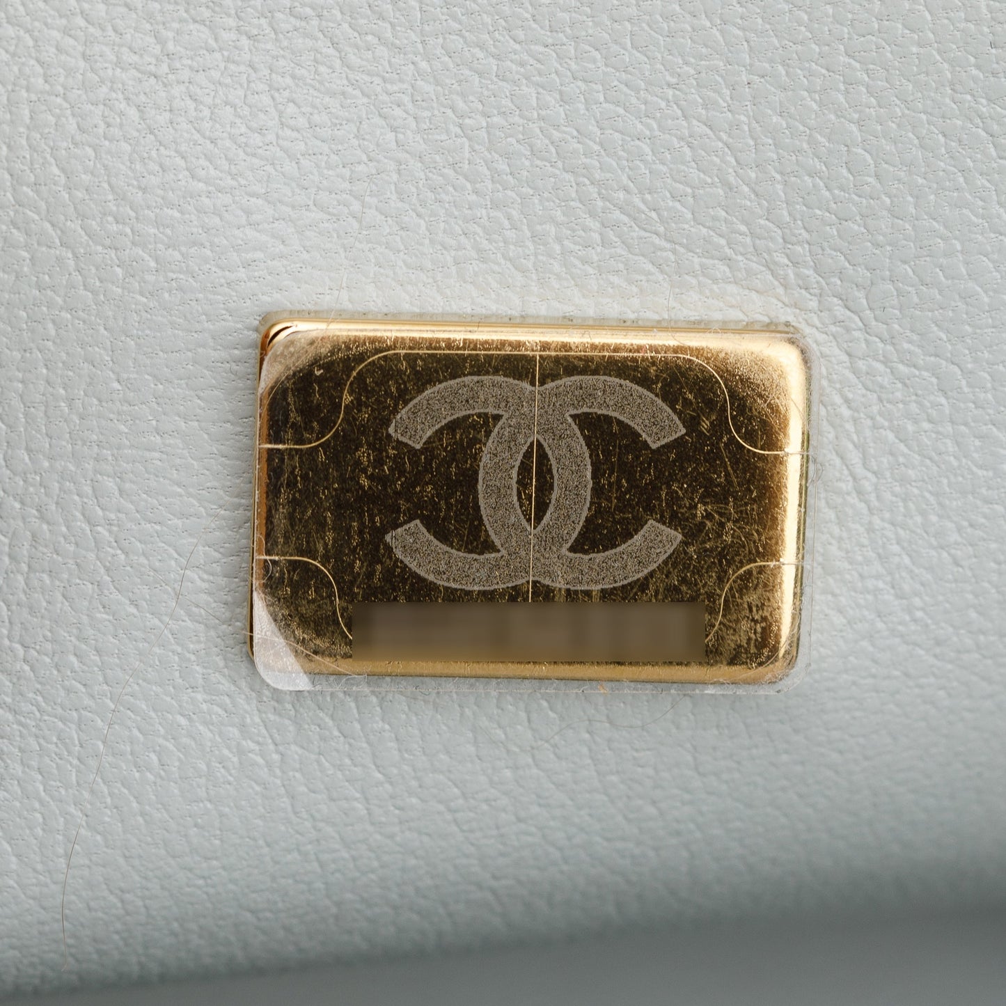 Chanel 2023 Light Grey Quilted Lambskin Leather Mini Classic Flap Handbag