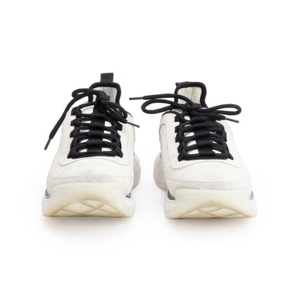 Chanel 2023 Neutral Suede CC Logo Chunky Sneakers, Size 41