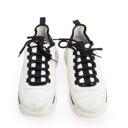 Chanel 2023 Neutral Suede CC Logo Chunky Sneakers, Size 41