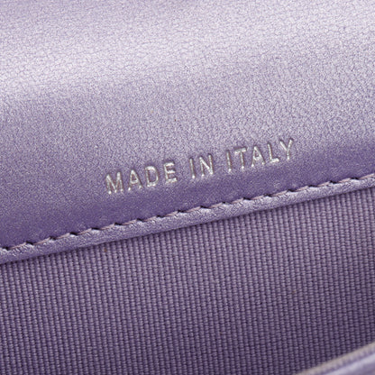 Chanel 2023 Purple Iridescent Lambskin Leather Classic Flap Card Holder