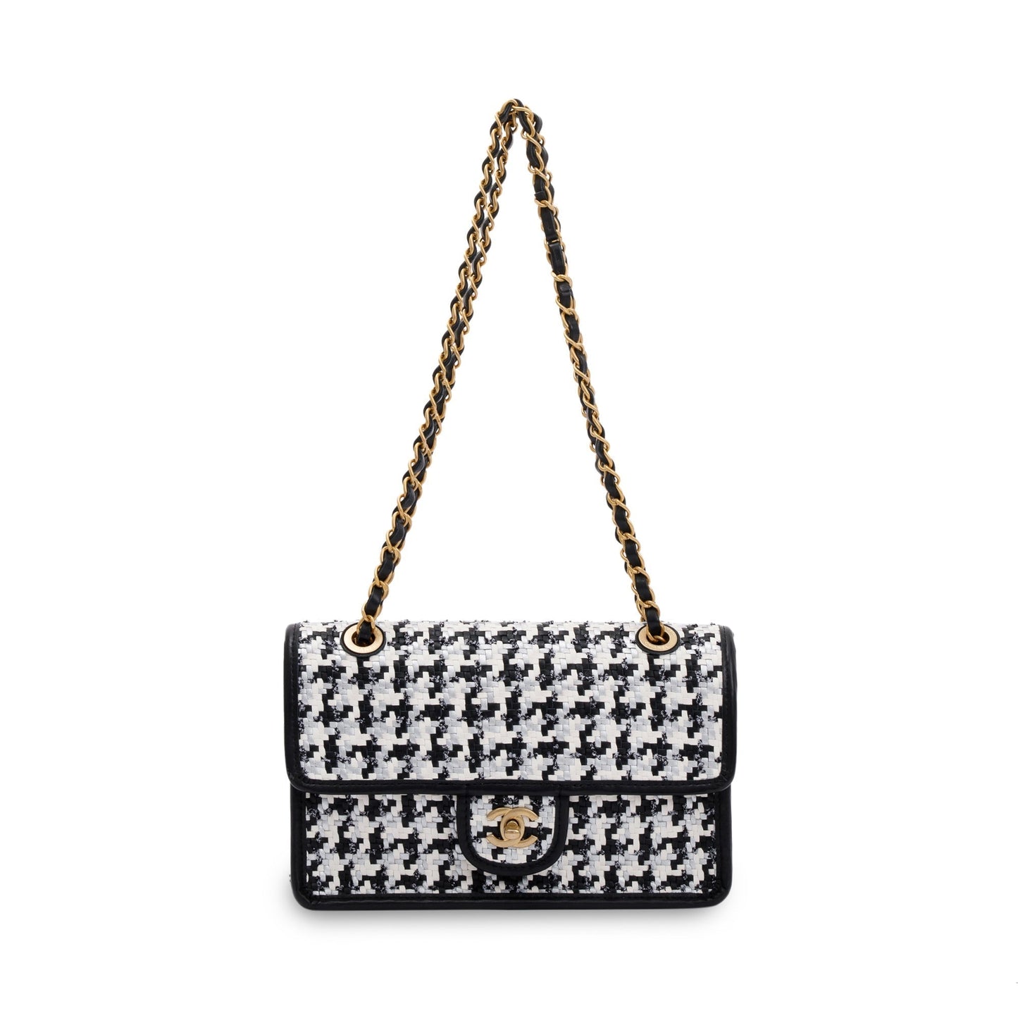 Chanel 2023 Viscose Woven Medium Flap Bag