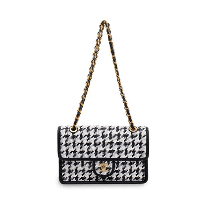 Chanel 2023 Viscose Woven Medium Flap Bag