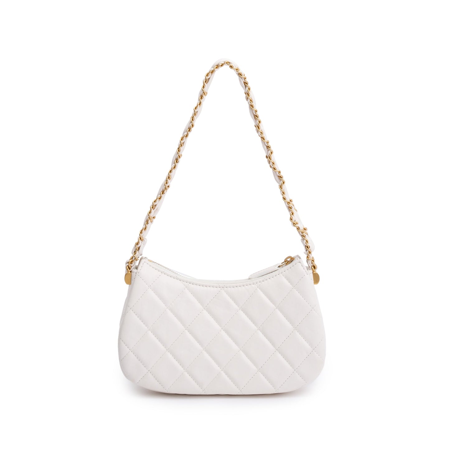 Chanel 2023 White Calfskin Leather Small 19 Hobo