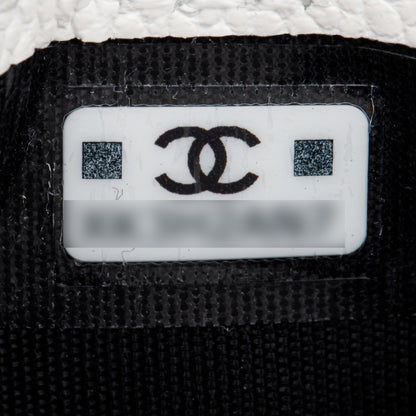 Chanel 2023 White Caviar Leather Classic Card Holder