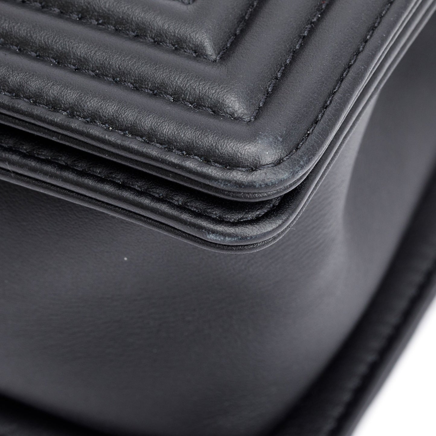 Chanel 2024 Black Lambskin Medium Boy Bag