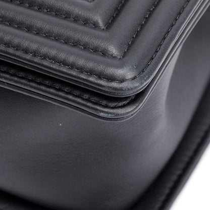 Chanel 2024 Black Lambskin Medium Boy Bag