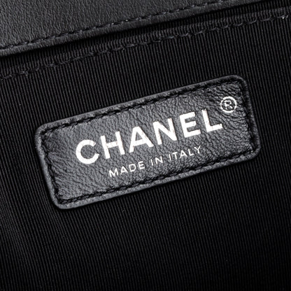 Chanel 2024 Black Lambskin Medium Boy Bag