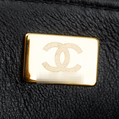 Chanel 2024 Black Quilted Caviar Leather My Retrofit Top Handle Flap Bag