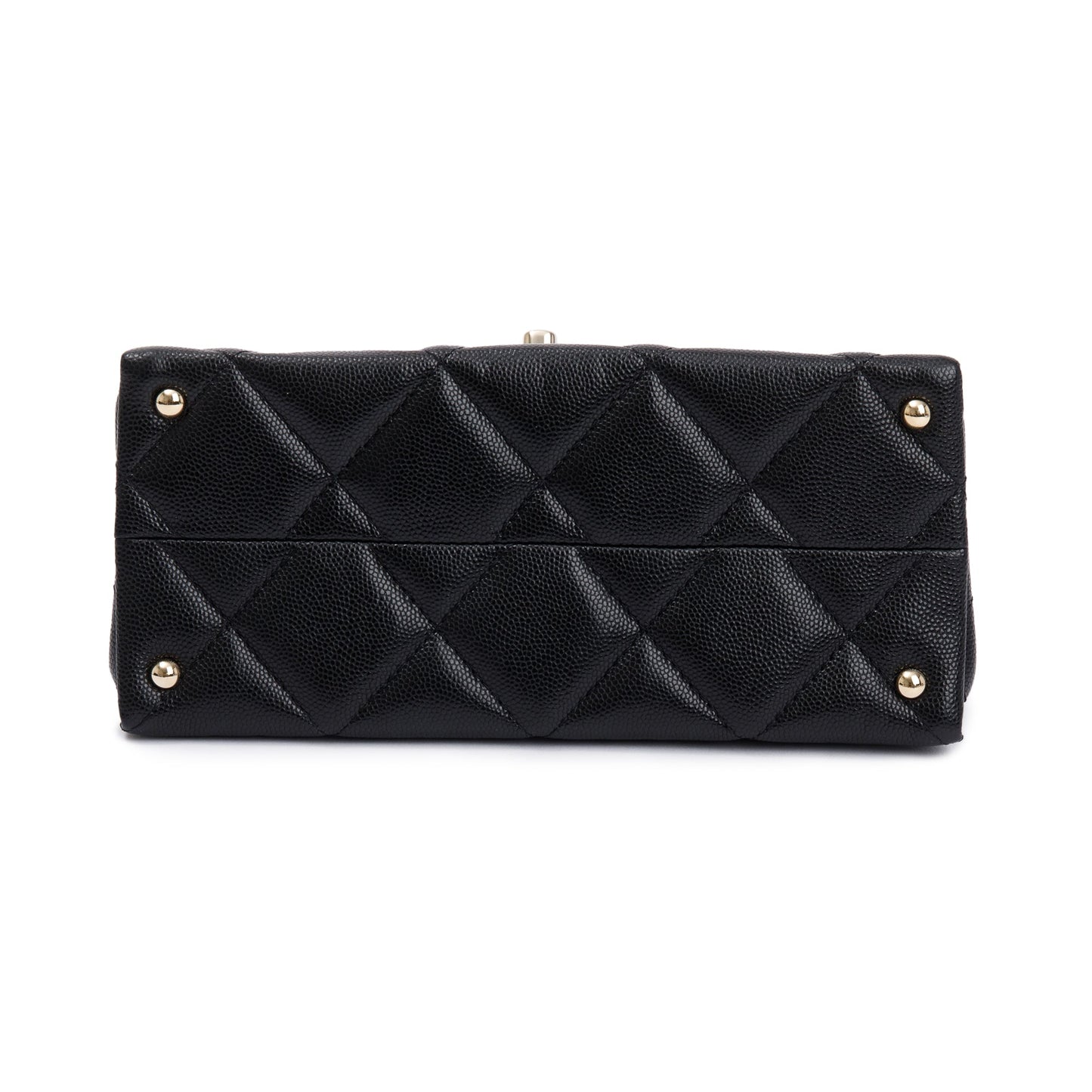 Chanel 2024 Black Quilted Caviar Leather My Retrofit Top Handle Flap Bag