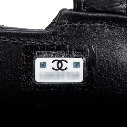 Chanel 2024 Black Shiny Aged Calfskin Leather Nano Kelly Crossbody Bag