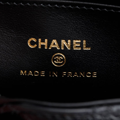 Chanel 2024 Black Shiny Aged Calfskin Leather Nano Kelly Crossbody Bag