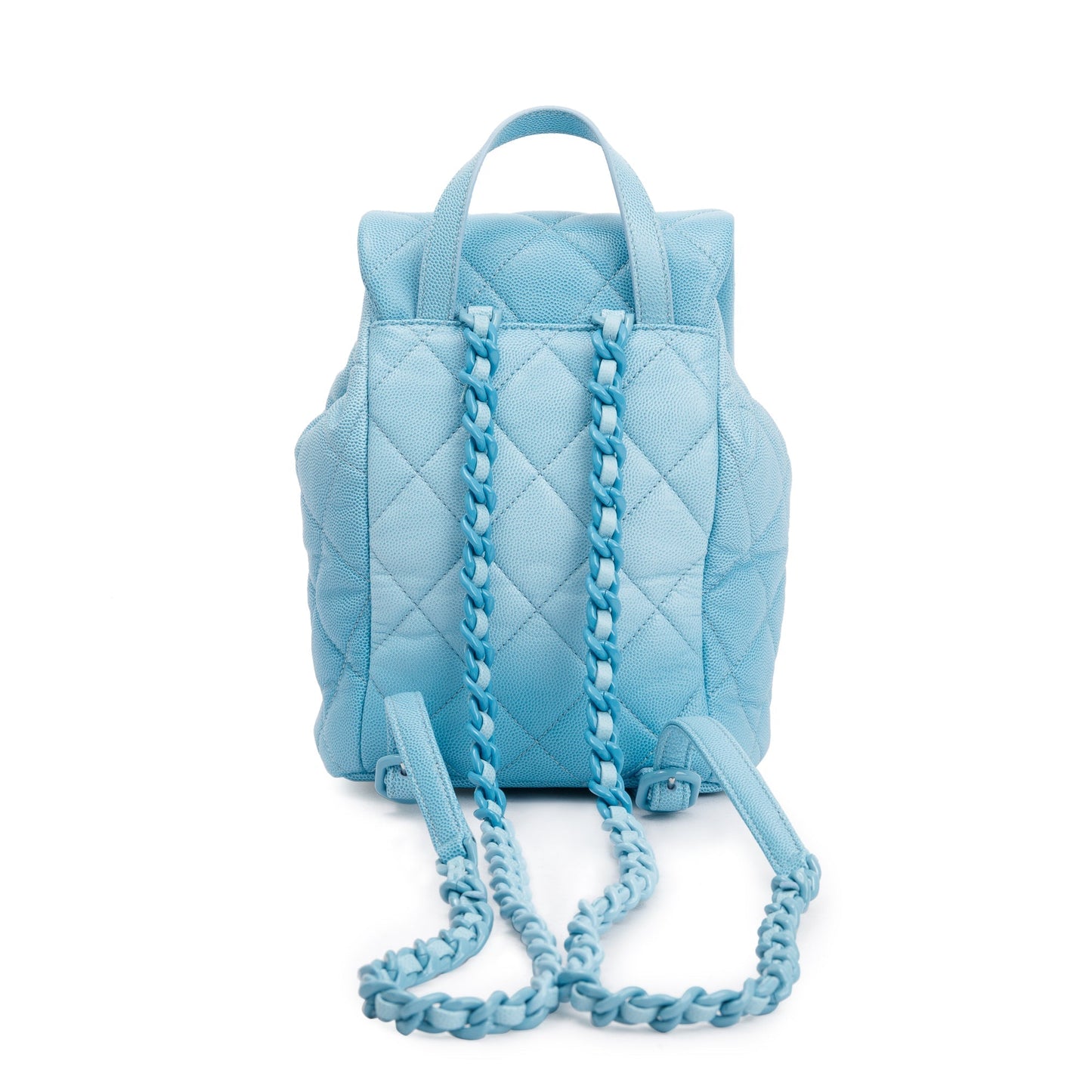 Chanel 2024 Blue Quilted Caviar Leather Mini Backpack